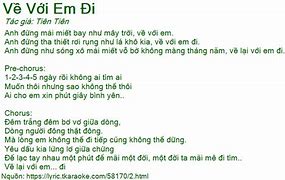 Bài Hát Có Lời Đoạn Đường Vắng Em Đi Về